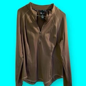 Spyder Active brown 1/4 zip athletic Women’s size XL top